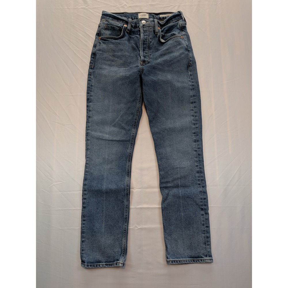 Citizens of Humanity Jolene High Rise Slim Straight Jeans Blue 25 Button Fly